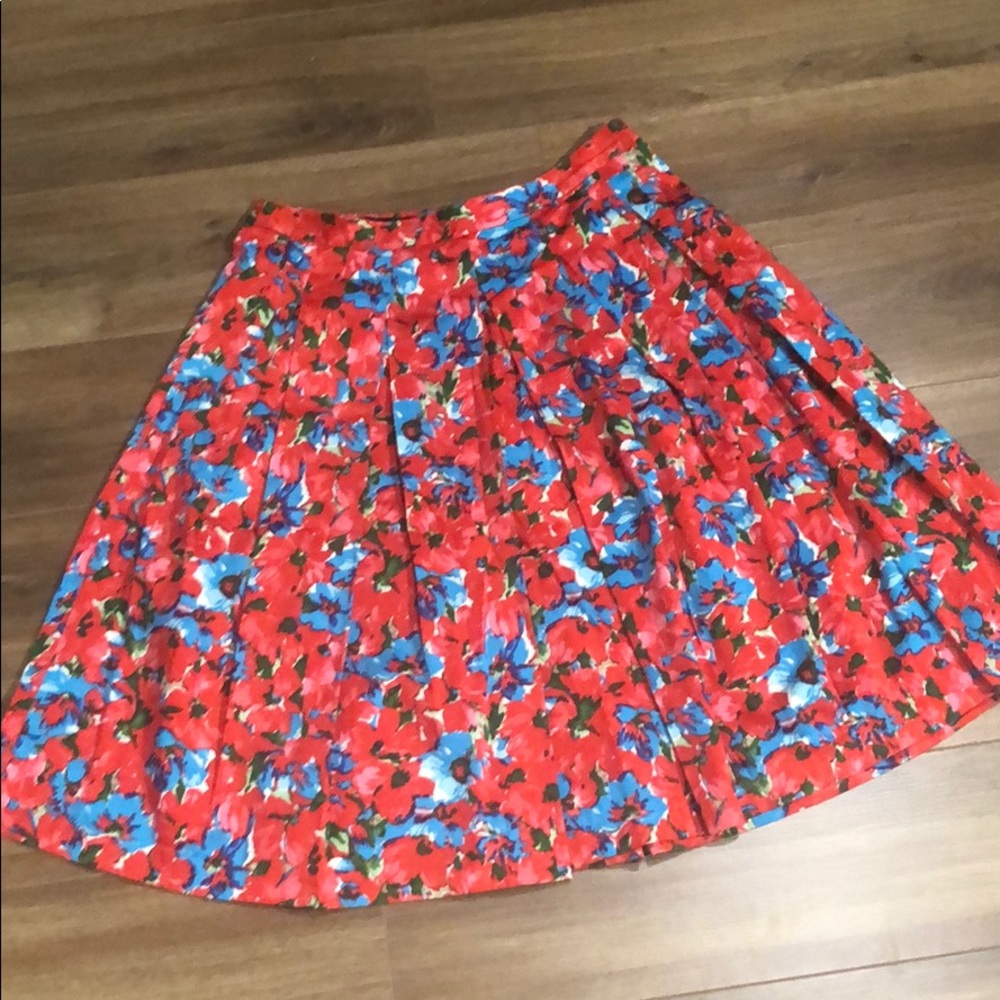 Talbots printed Pleated Skirt
